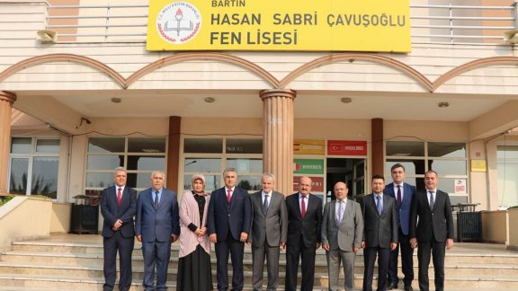 Vali Nusret DİRİM ve İl Milli Eğitim Müdürü Yaşar DEMİR Hasan Sabri Çavuşoğlu Fen Lisesinde